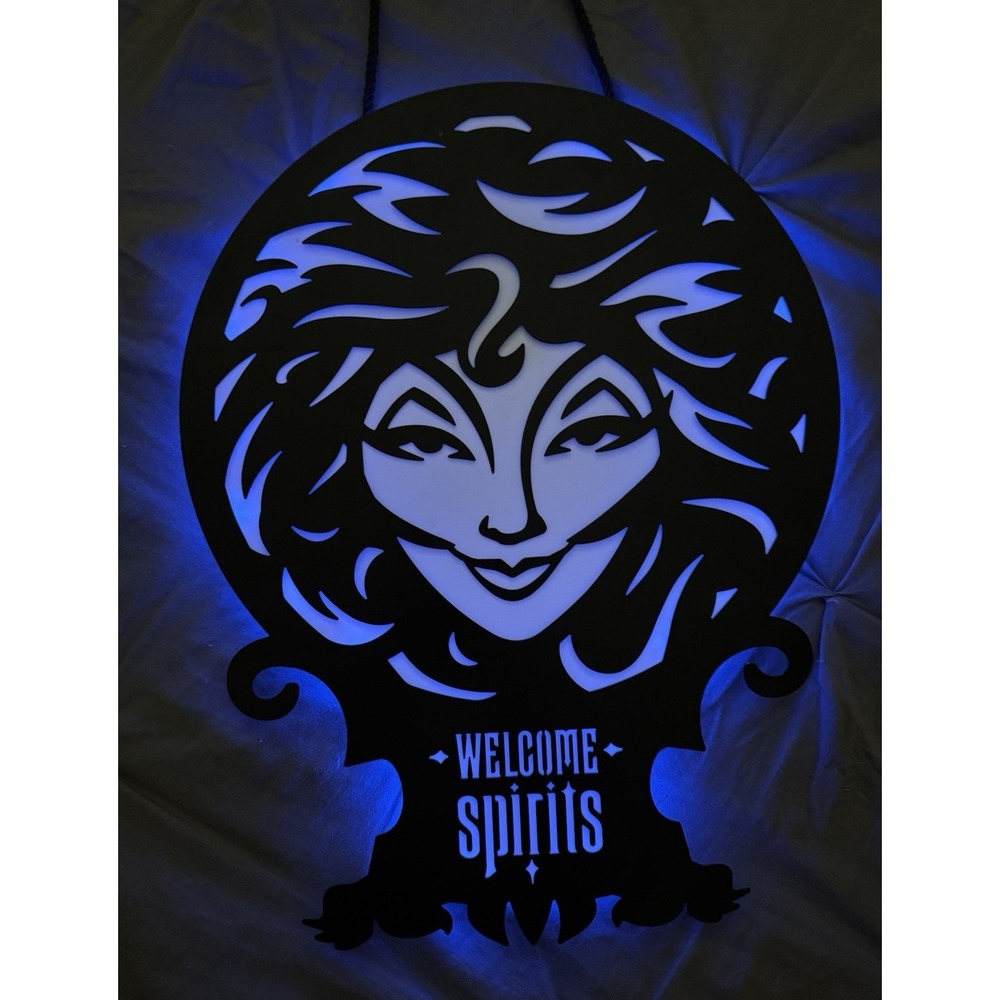 Hallmark Disney Haunted Mansion Madame Leota LED Light Up Sign Note
